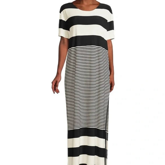 Norma Kamali | Dresses | Norma Kamali Spliced Boxy Midi Dress | Poshmark